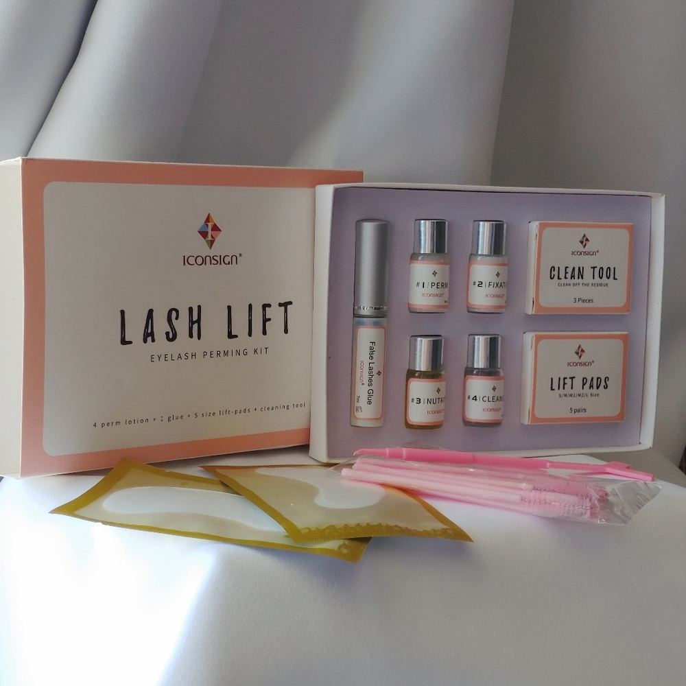 ICON Lash Lift Eyelash Perming Kit - Pink and White